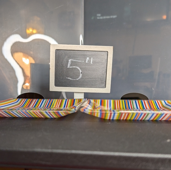 Pier 1 vintage colorful striped festive summery 5" heavy glass dessert plates 2 - Picture 4 of 4